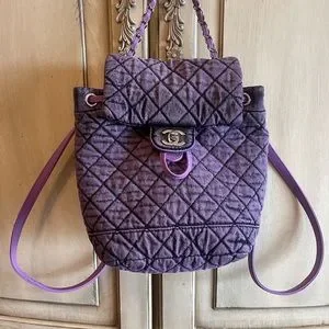 CHANEL | Bags | Chanel Denimpression Purple Black Washed 